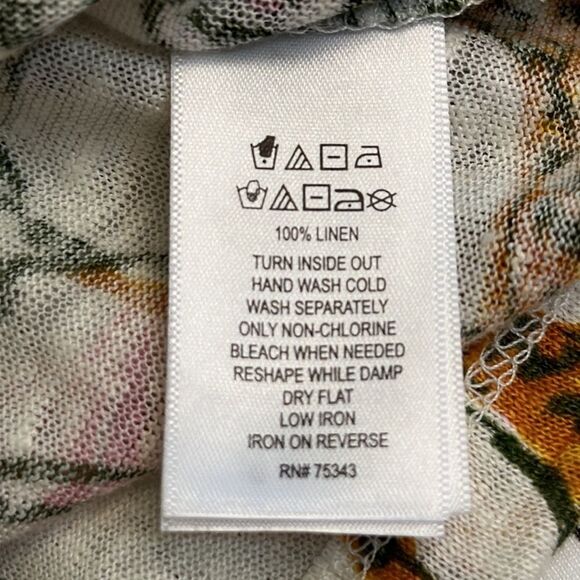 Rachel Zoe Linen Top Small Tropical Sleeveless NWOT - Picture 15 of 15